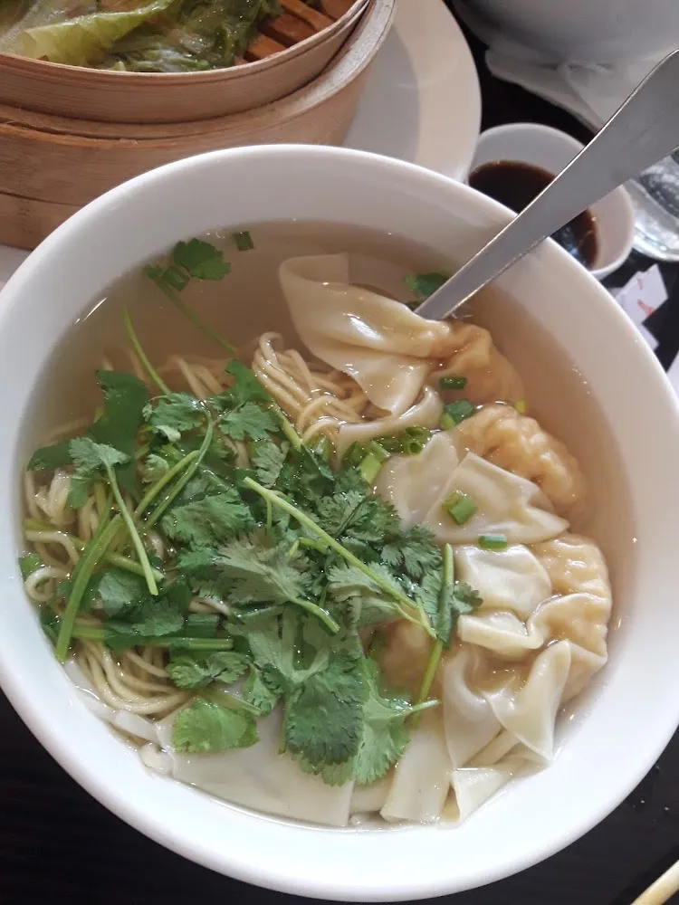 Noodle Soup with Shrimp Dumplings